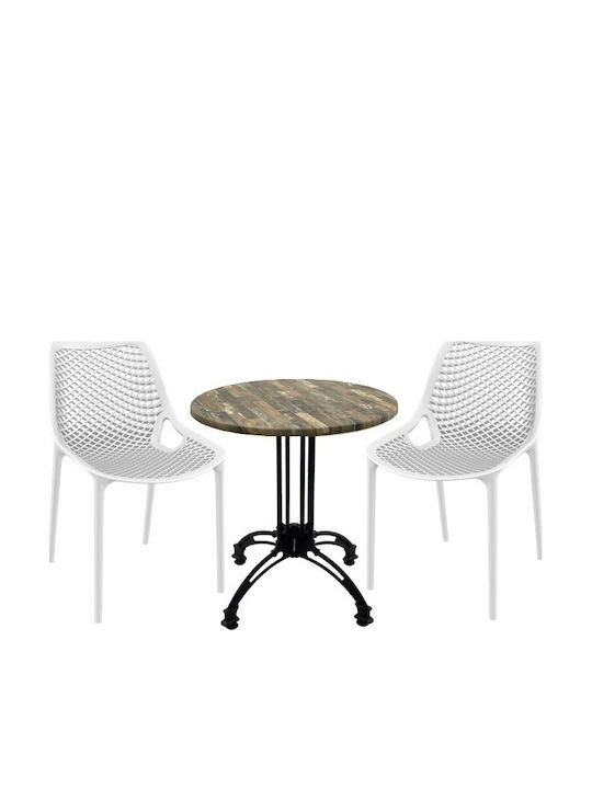 Set Sala De Mese Pentru Spații Exterioare Mici Maple 3 Piese MAPLE