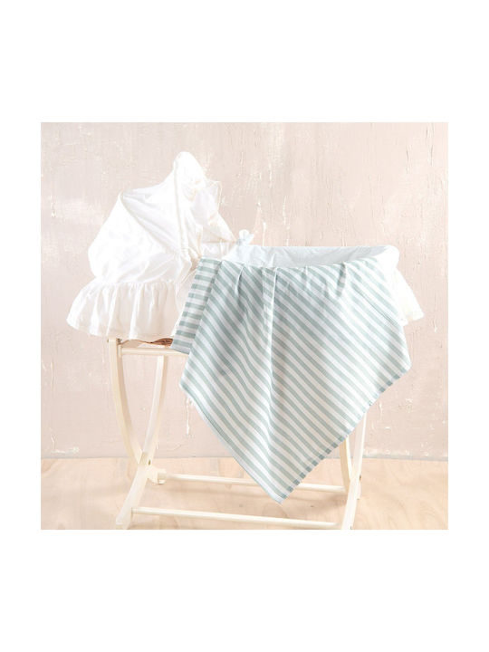 Rythmos Baby Cradle Sheet Cotton Green 80x110cm