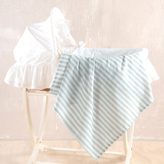Rythmos Baby Cradle Sheet Cotton Green 80x110cm