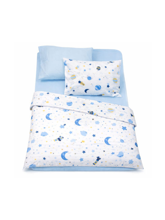 Iggy Baby Sheets Set Crib Cotton Light Blue 100x150cm 4pcs