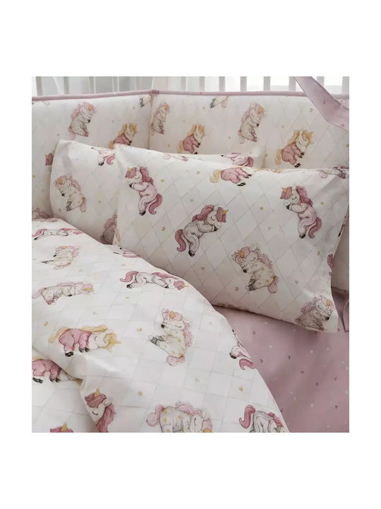 Vesta Home Σετ Βρεφικά Σεντόνια Λίκνου Βαμβακερά Πολύχρωμα 70x125εκ. 3τμχ