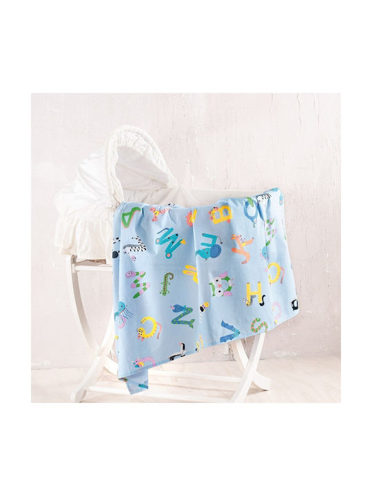 Rythmos Baby Cradle Sheet Cotton Blue 80x110cm