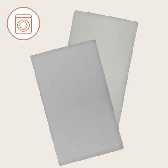 Lionelo Set Baby Sheets Crib Cotton White 120x60cm