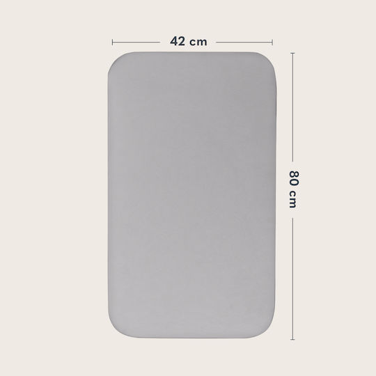 Lionelo Set Baby Sheets Cradle Cotton Fitted White 80x42cm LO-BAMBOO_SHEET_OFF_WHITE_GREY_80x42