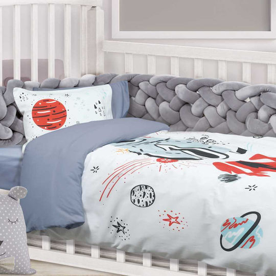 Das Home Сет Бебешки Чаршафи За Кошара Памучни Smile Многоцветни 170x125см 3 Броя