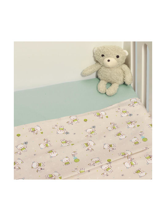 Baby Oliver Baby Sheets Set Cradle Cotton Multicolored 80x100cm 2pcs