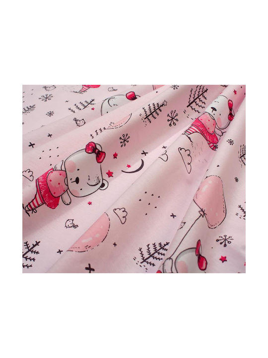 Dimcol Set Baby Crib Cotton Sheets Ballerina Bear 598 Multicolour 120x160cm 3 Pieces
