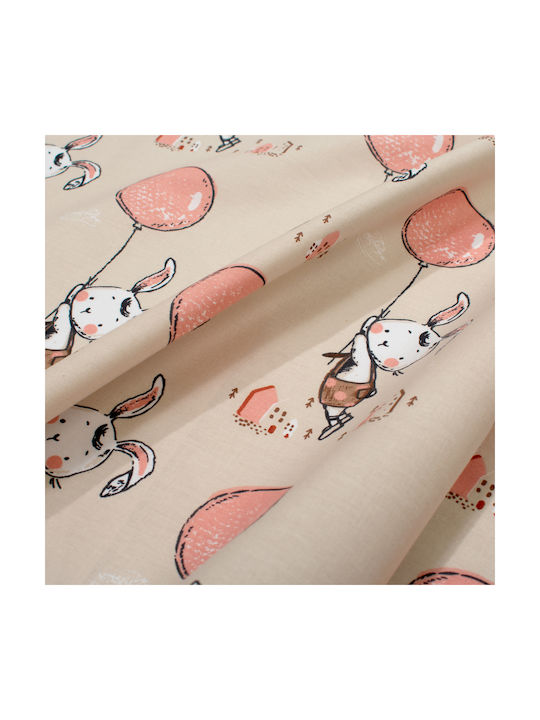 Dimcol Set Baby Crib Cotton Sheets Floating Bunny 714 Multicolour 120x160cm 3 Pieces