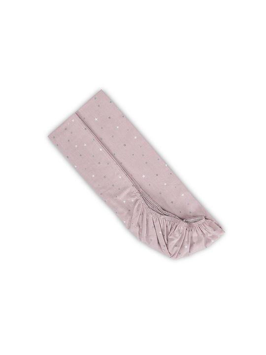 Lorelli Baby Cradle Sheet Cotton Fitted Pink 98x65cm