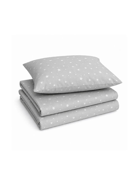 Astron Italy Baby Sheets Crib Cotton Fitted Paradise Gray 170x130cm 3 Pieces