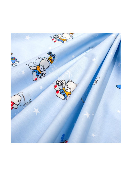Dimcol Set Baby Crib Cotton Sheets Bear's Playtime 591 Multicolour 120x160cm 3 Pieces