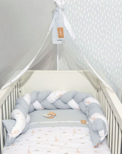 Baby Oliver Σετ Βρεφικά Σεντόνια Κούνιας Βαμβακερά με Λάστιχο Μπλε 70x140εκ. 3τμχ