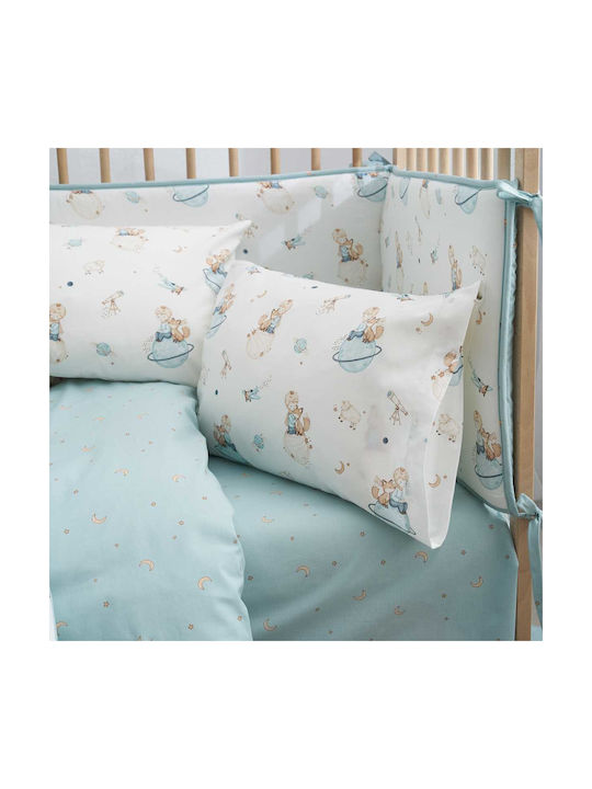 Vesta Home Σετ Βρεφικά Σεντόνια Κούνιας Βαμβακερά Petit Λευκά 165x120εκ. 3τμχ