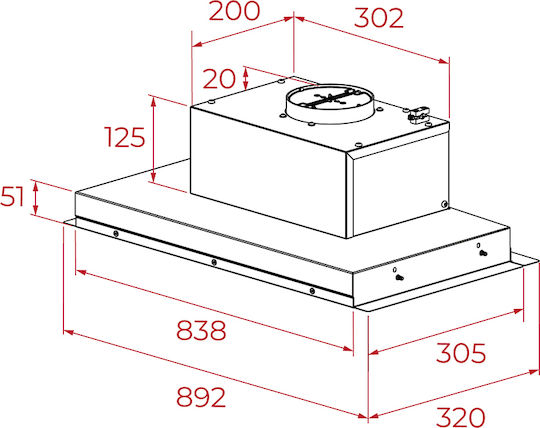 Teka Μηχανισμός Απορρόφησης 90cm Inox