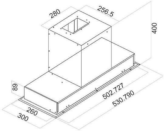 Davoline Inside 60 IX Μηχανισμός Απορρόφησης 60cm Inox / Black