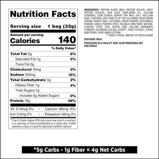 Protein Chips 32g Quest Nutrition Sour Cream & Onion