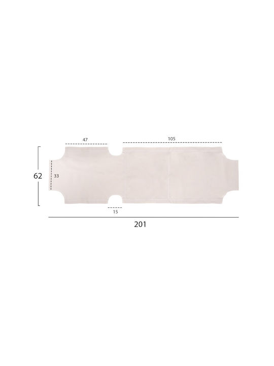 HomeMarkt Pânză Pentru Patul Solar Alb 201x62 cm