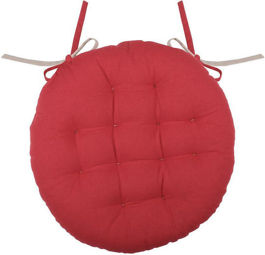 Gartenstuhlkissen S-F Duo Rund Rouge / Lin 38x38cm