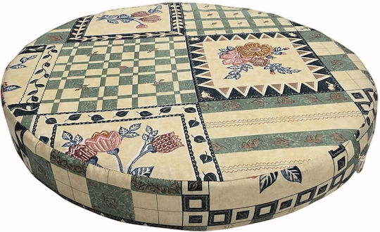 Възглавница За Кресло Ковано Желязо 42x42 Кръгла Vintage Зелена