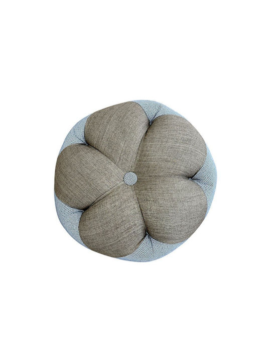 Garden Chair Cushion Light Brown/Orange 50x50cm