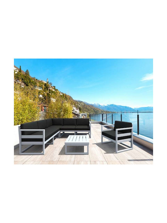 Siesta Exclusive Gartenstuhlkissen Mit Rückenlehne Mykonos Schwarz 35x65cm