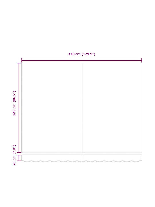 vidaXL Terrasse Zelt mit LEDs Weiß 3.5x2.5m