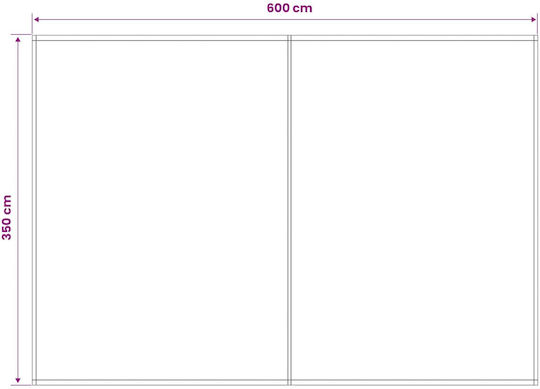 vidaXL Платнище за сенник Оранжево с PU покритие 3.5x6m