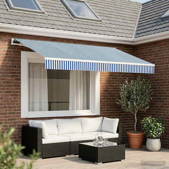 vidaXL Material Pentru Copertină Albastru cu Strat PU 2.5x3.5m