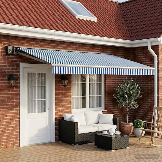 vidaXL Awning Fabric Blue with PU Coating 3x5m