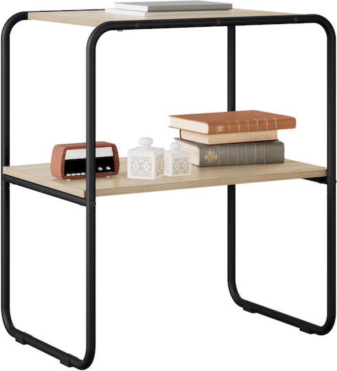 Console Table Made of Wood & Metal Oak L60xW42.5xH70cm