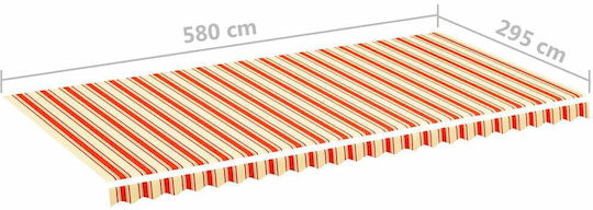 vidaXL Τεντόπανο Πολύχρωμο με Επίστρωση PU 3x6m