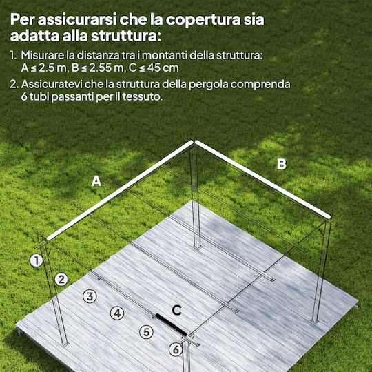 Ανταλλακτικό Ύφασμα Ομπρέλας Μπεζ 3x3m