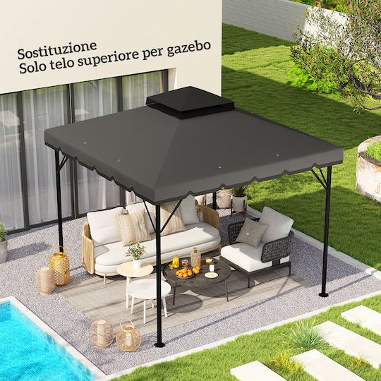 Κάλυμμα για Κιόσκι Γκρι 3x3m