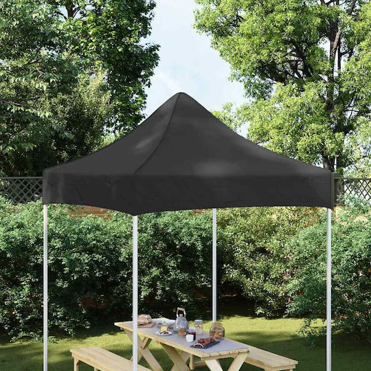 vidaXL Pavillonabdeckung Schwarz mit PVC-Beschichtung 2x2m