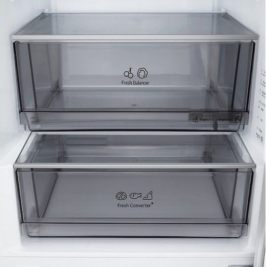 LG Ψυγειοκαταψύκτης 375lt Total NoFrost Υ203xΠ59.7xΒ67.4εκ. Ασημί GBBS322CPY