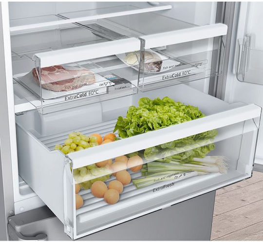 Pitsos Ψυγειοκαταψύκτης 508lt Total NoFrost Υ193xΠ70xΒ80εκ. Inox PKNB56XLEP