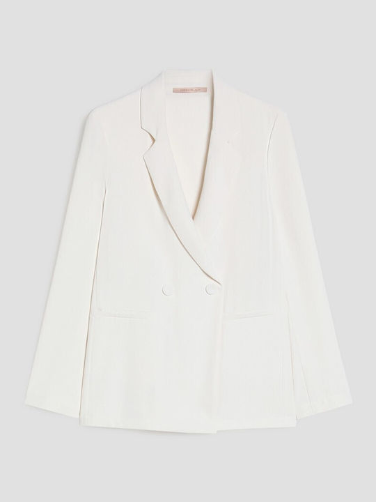 Pennyblack Women's Double Breasted Blazer Ivory 2611041112200/001-Ivory