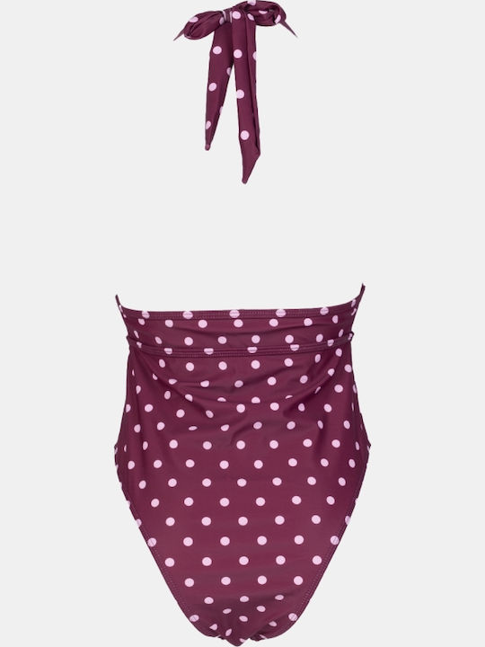 Costum De Baie Întreg Bordo