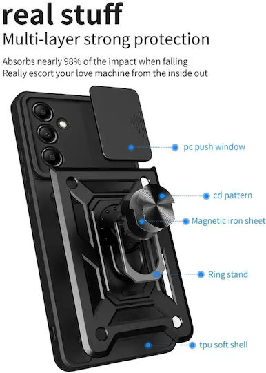 Калъф Defender За Xiaomi Redmi Note 14 Pro Plus 5g Черен