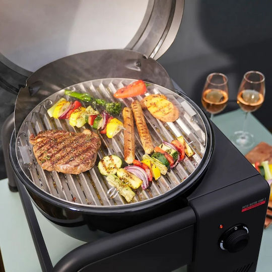 Char-Broil Tischplatte Elektrischer Grill mit Grill 1500W Edelstahl mit Deckel 38,4x38,4cm