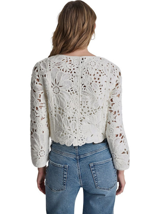 Women's Cardigan in Ecru Colour