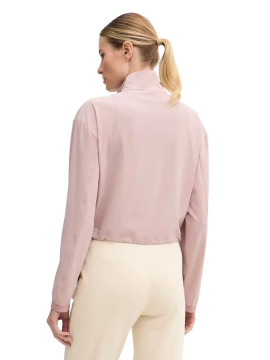 Short Women's Knitted Cardigan Pink
