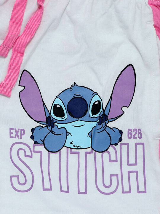 Детски Комплект със Шорти Лятно 2 Части Розово Lilo & Stitch