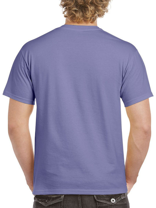 Gildan Heavy Ανδρικό Διαφημιστικό T-shirt Κοντομάνικο Violet