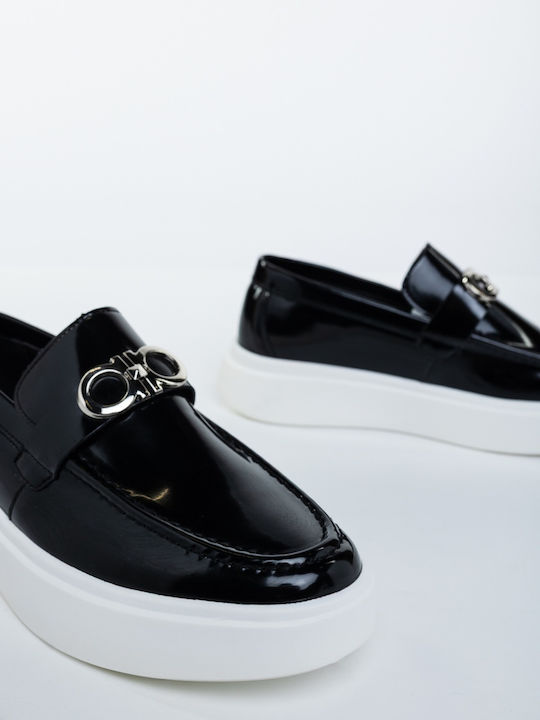 Loafers Din Piele Pentru Bărbați În Culoare Negru
