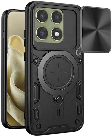 Husă Motorola Edge 70 Pro Set Protecție Cameră Inel Magnetic Sticker Camguard Pro Negru