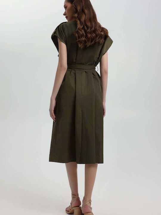 Women's Green Gabardine