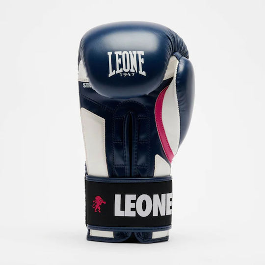 Leone 1947 Boxing Gloves Made of Synthetic Leather for Competition Blue