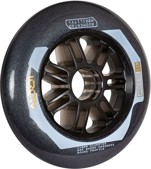 Iqon Access 110 Dunkelgrau 3-Stücke Räder 110mm/85a Transparent Schwarz Dunkelgrau
