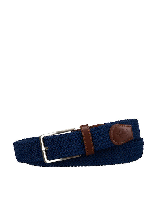 Elastischer Herren Gürtel Leder Gürtel Marineblau